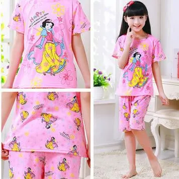 2016 children pajamas set kids baby girl boys cartoon casual clothing costume short sleeve children sleepwear pajamas sets