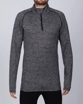 2t Long Sleeve Quarter-Zip Training Top (black marl)