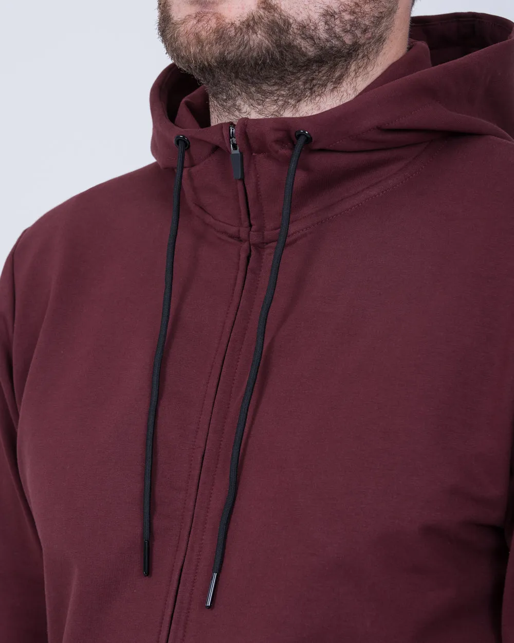 2t Zip Up Tall Declan Hoodie (wine)