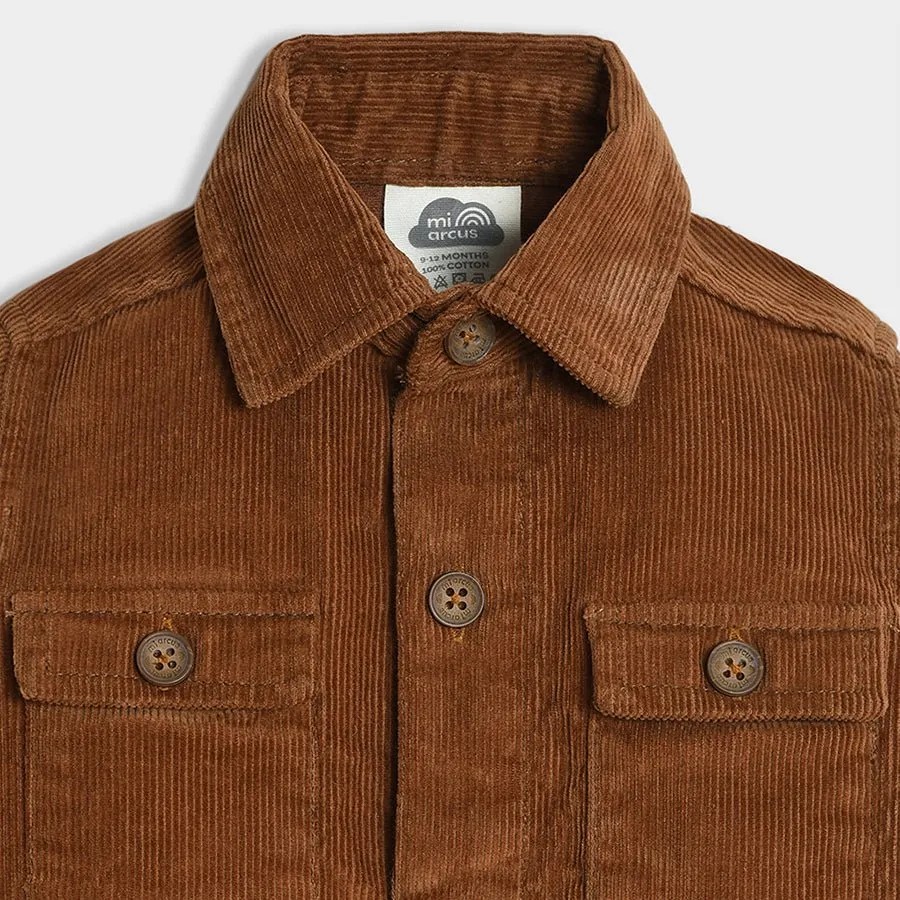 Adventure Corduroy Solid Shirt Brown