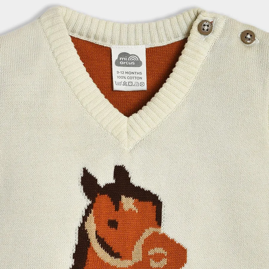 Adventure Horse Sleeveless Sweater