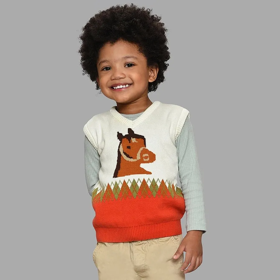 Adventure Horse Sleeveless Sweater