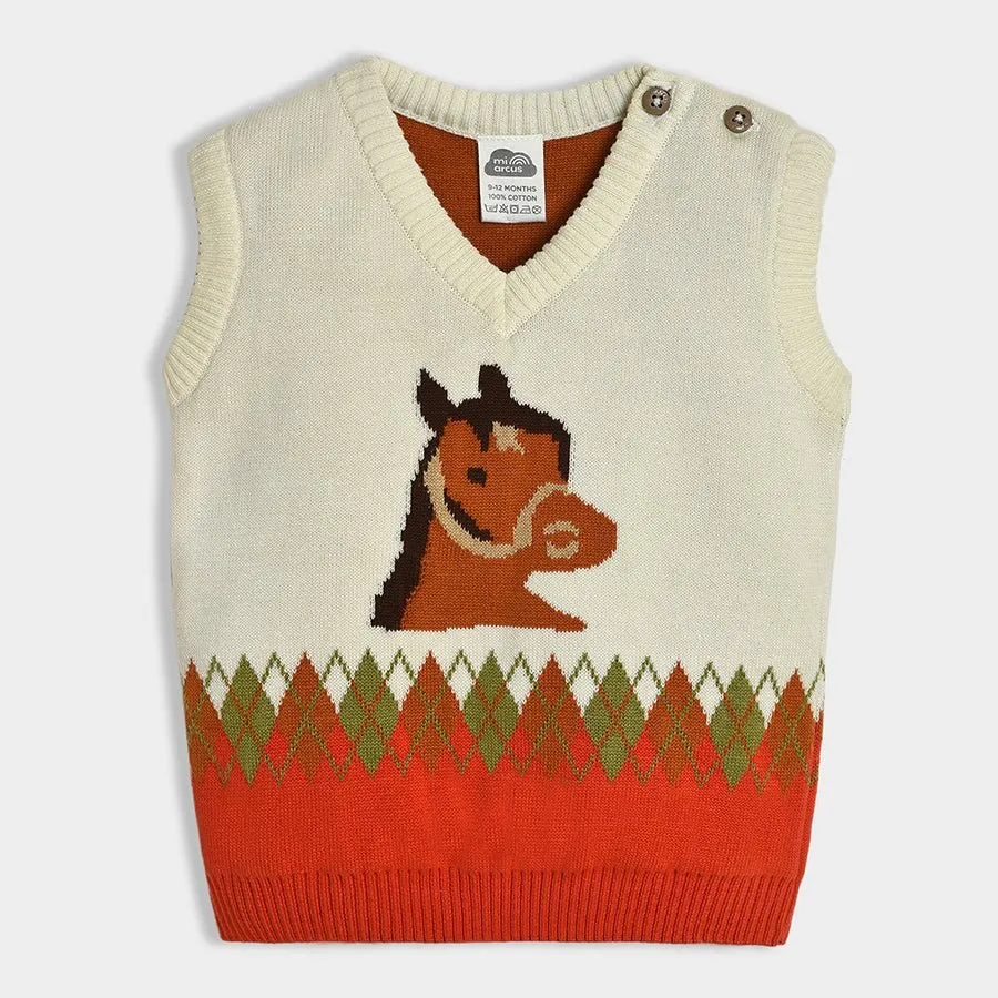 Adventure Horse Sleeveless Sweater