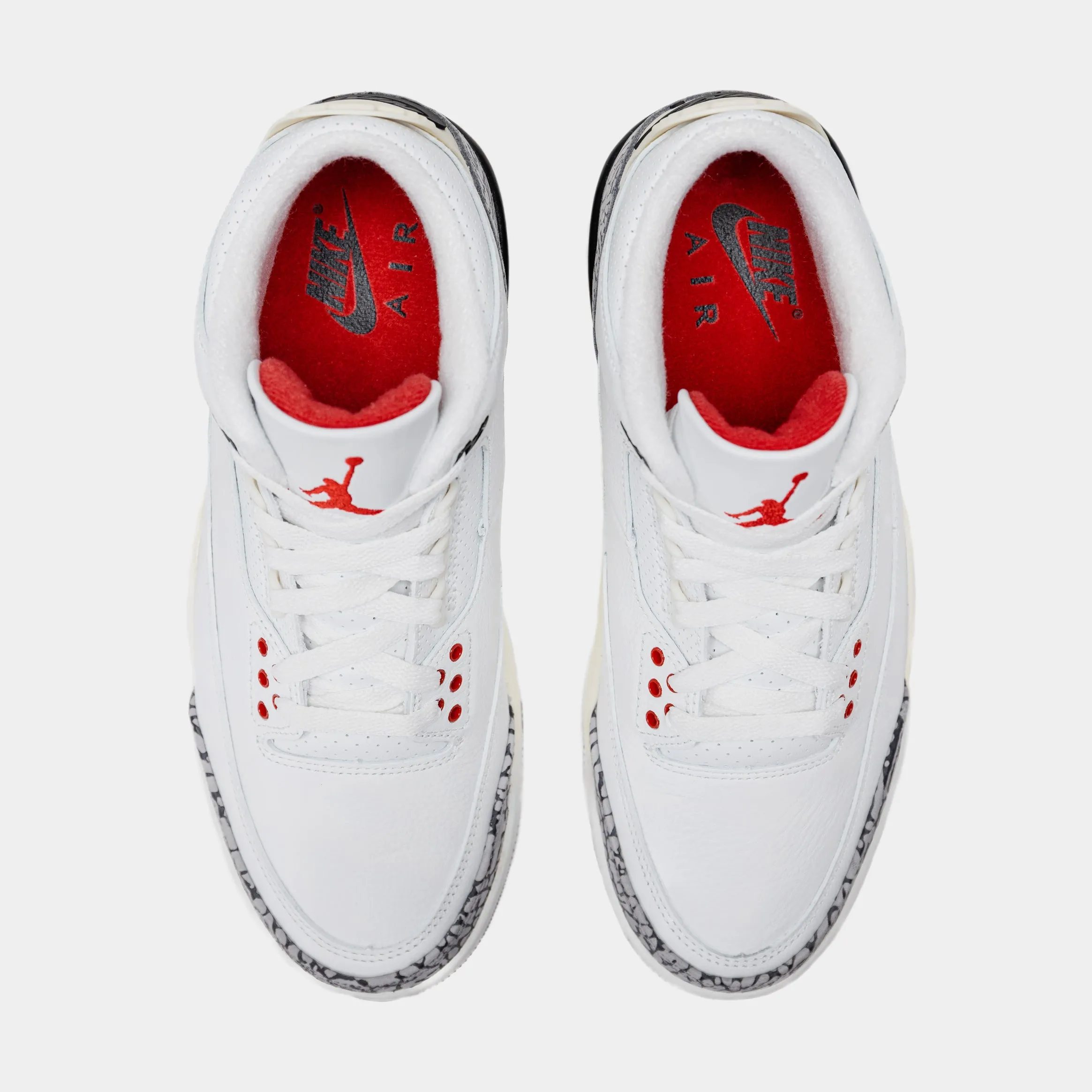 Air Jordan 3 Retro White Cement Reimagined  Mens Lifestyle Shoes (White/Grey) Limit One Per Customer