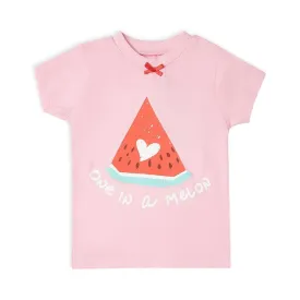 Baby Girl T-shirt with Watermelon Print