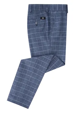 Blue/Navy Check Greg Trousers - 1880 Club