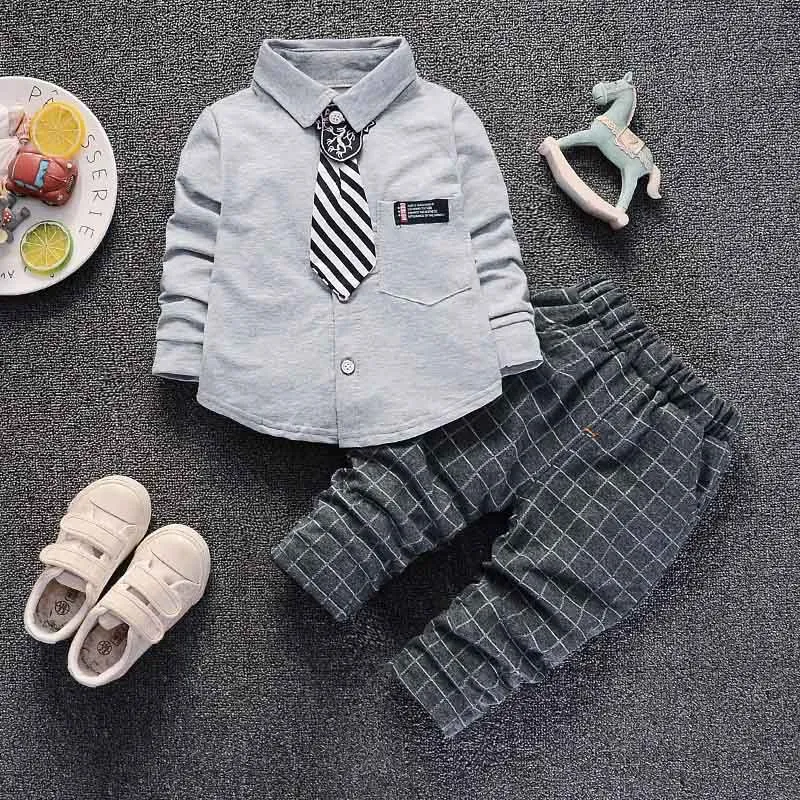 Boys clothing set spring formal gentleman 2 pcs suit for kids