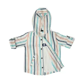 Boys Striped Hoodie Shirt & Tee Set