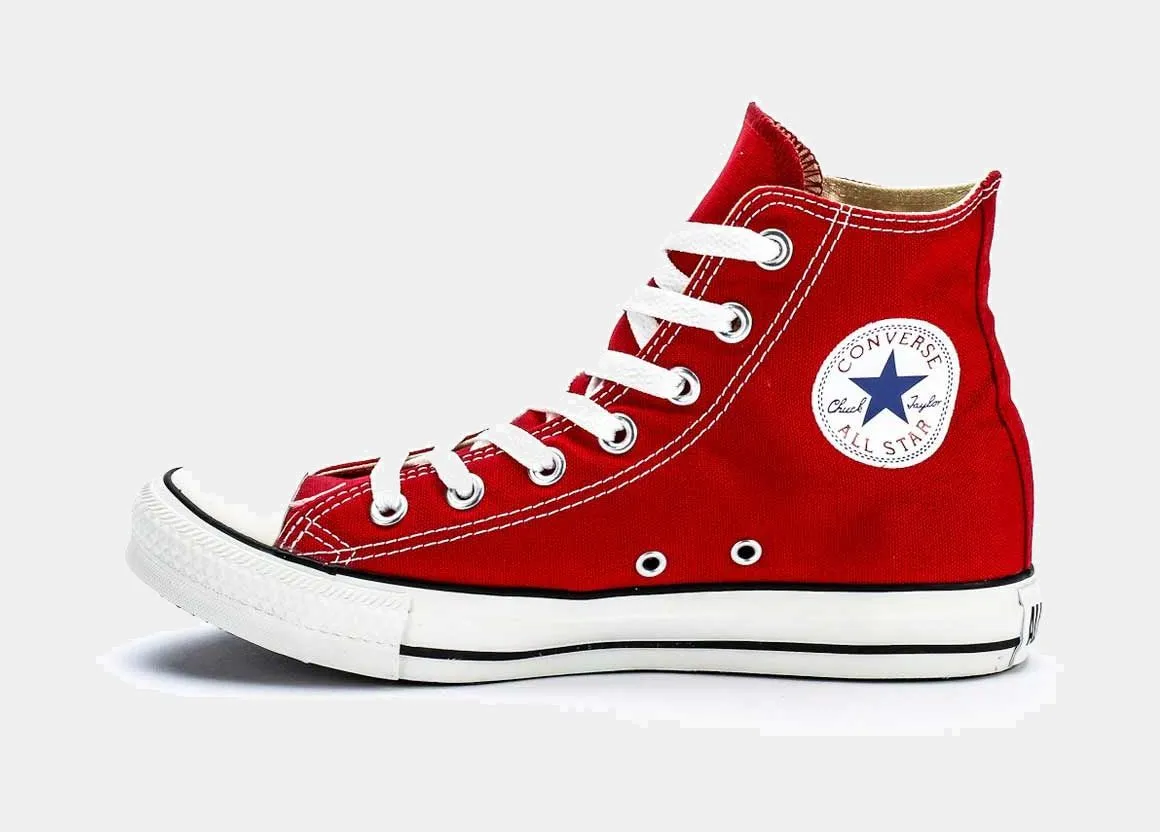 Chuck Taylor All Star Classic Colors High Solid Canvas Adult Lifestyle Shoe (Red/White)