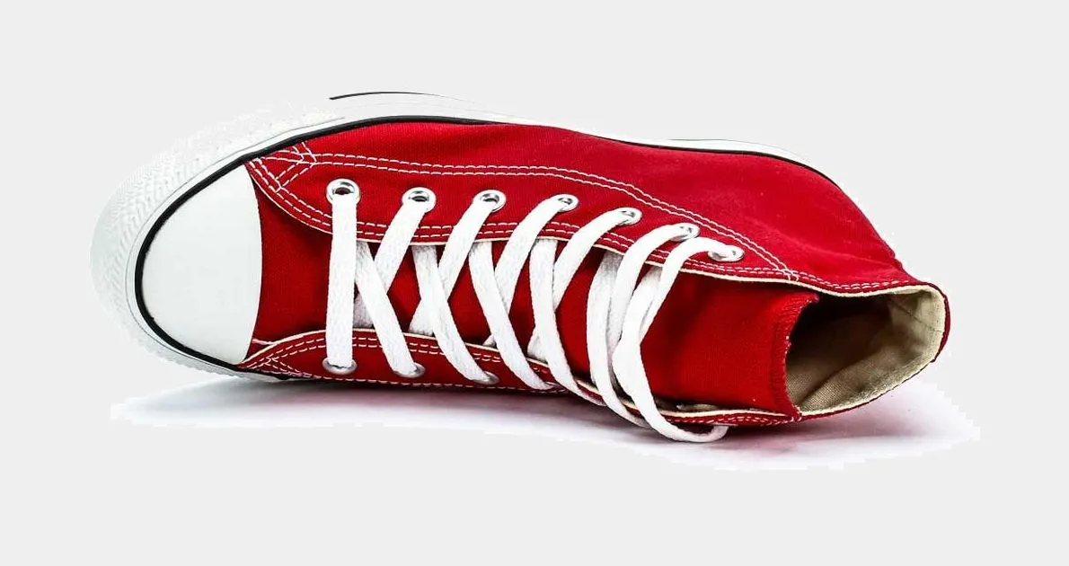 Chuck Taylor All Star Classic Colors High Solid Canvas Adult Lifestyle Shoe (Red/White)