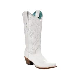 Corral Women's Embroidery Snip White Boots