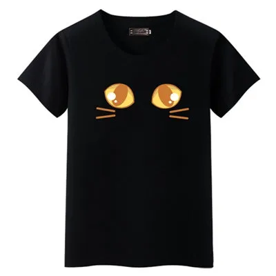 Dandeqi Naughty Black Cat 3D T shirt Women Lovely Shirt Good Quality Comfortable Brand Shirts Soft Tops