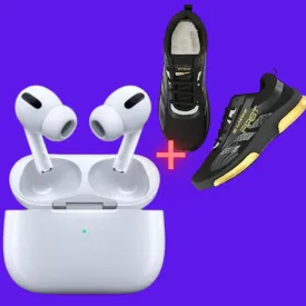 Exclusive Combo Offer: AMFEET Stylish Trending Sneakers for Men   Pro Earpods – Unbeatable Style and Sound!