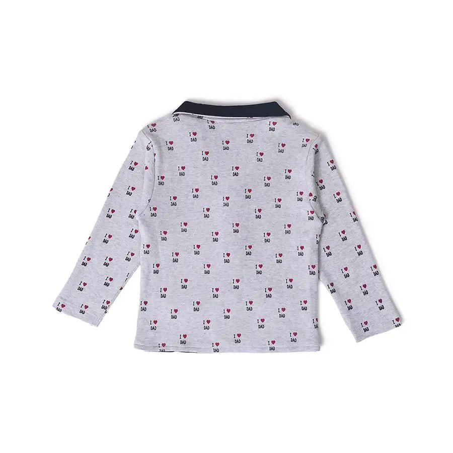 Frosty'z Boys LOVE DAD Print Blazer