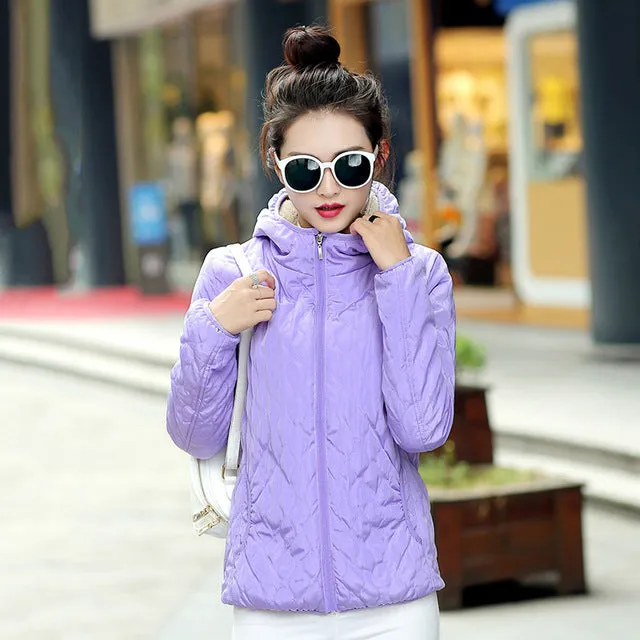 Hooded Fleece Women Winter Jacket 2017 New Arrival Casual Warm Long Sleeve Plus Size Ladies Basic Coat jaqueta feminina