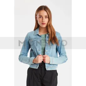 Ichi Pale Denim Sky Blue Jacket