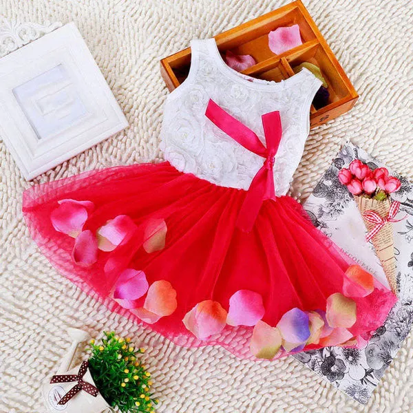 Infant Toddler Baby Kid Girls Princess Party Tutu Lace Bow Flower Dresses Clothes