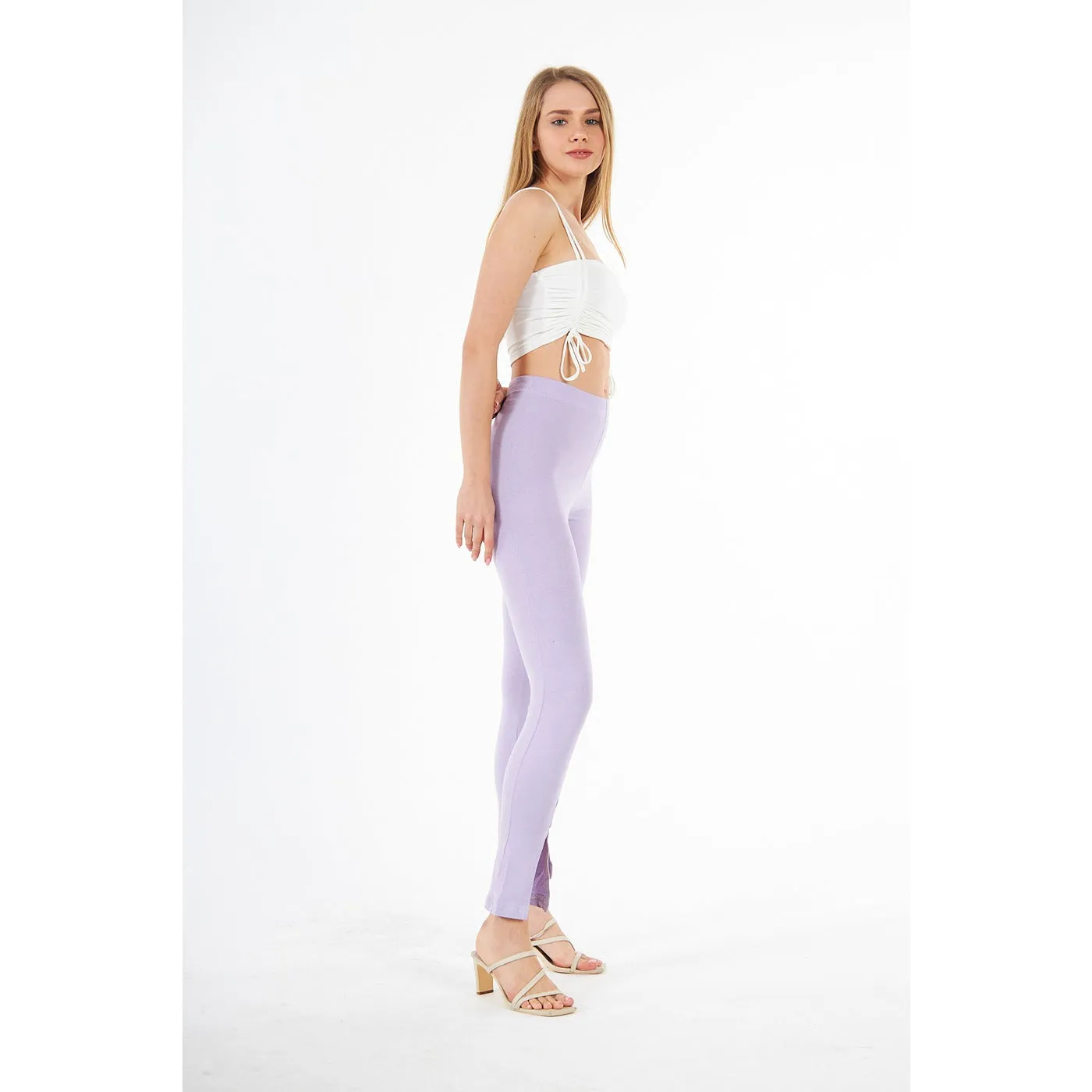 Lilac Split Hem Leggings