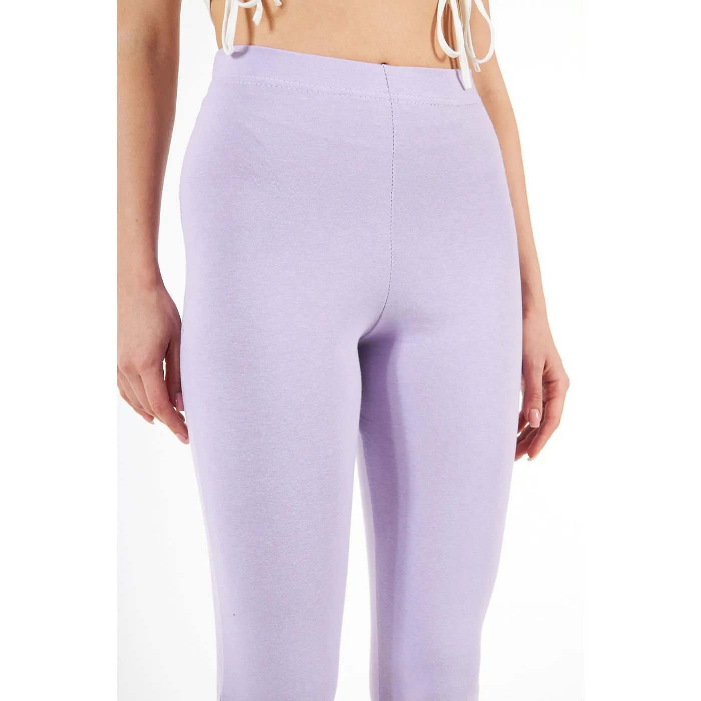 Lilac Split Hem Leggings