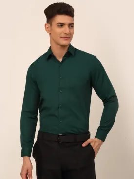 Men'S Green Formal Solid Shirts