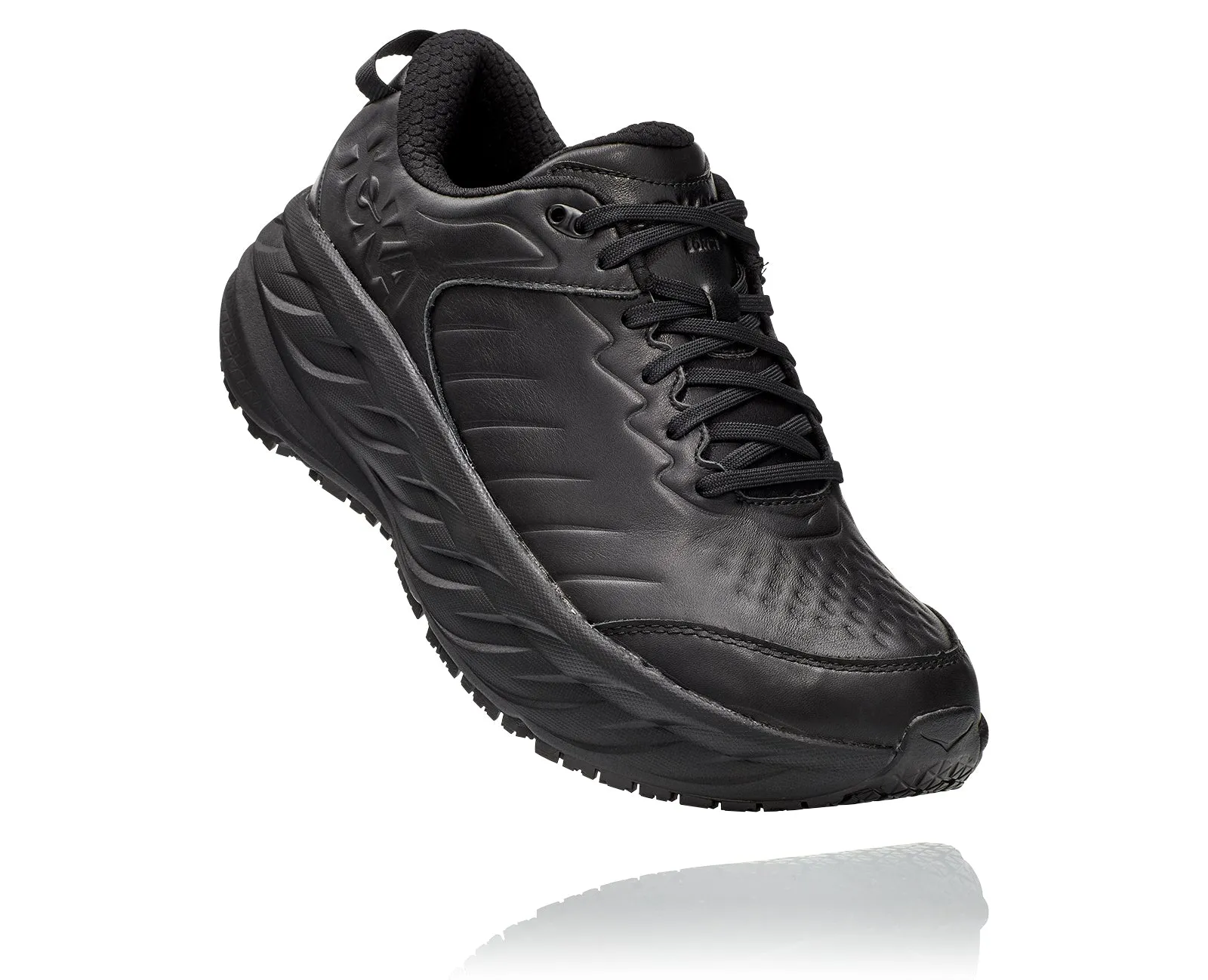 Men's Hoka Bondi SR Color: Black / Black (WIDE WIDTH)