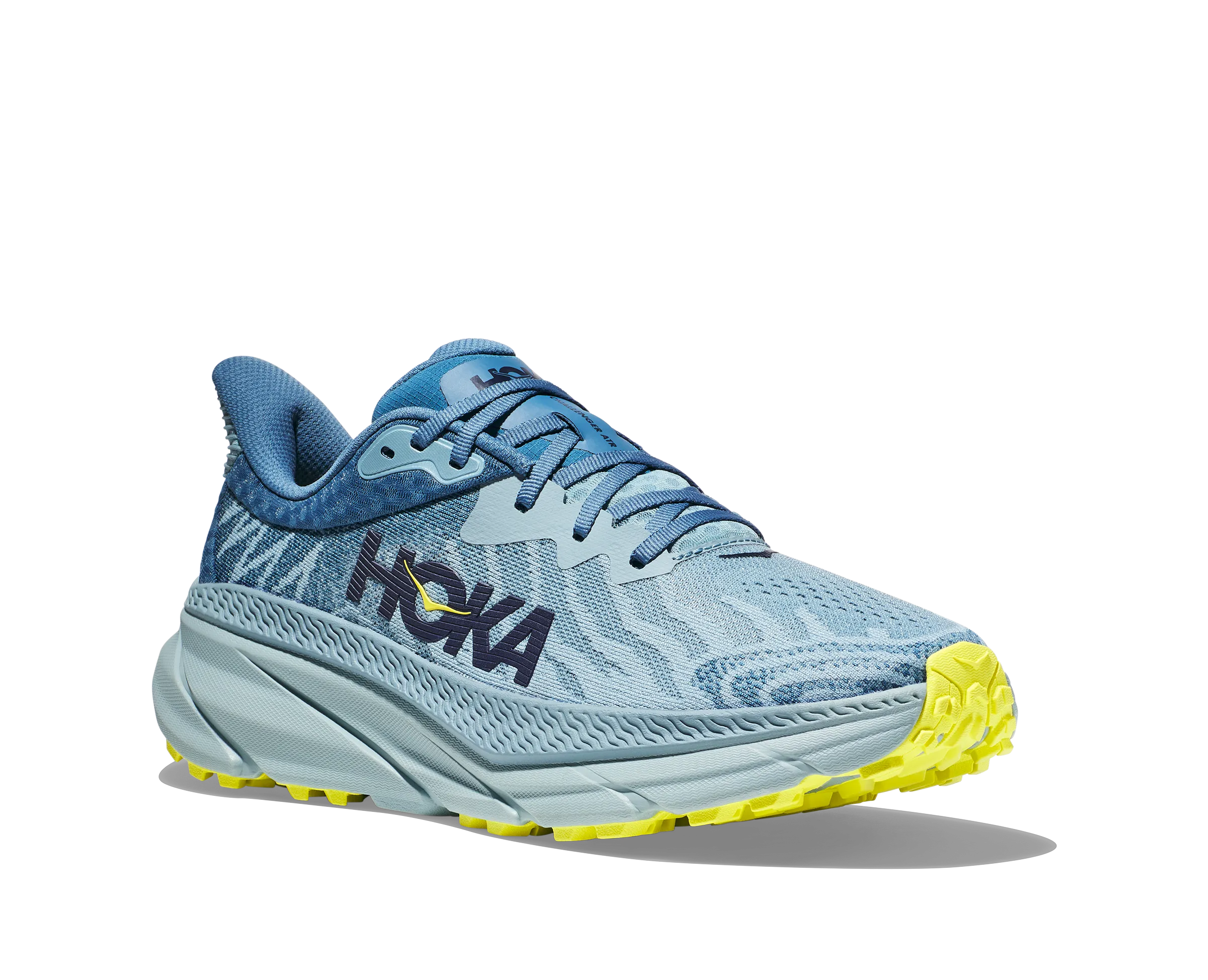 Men's Hoka Challenger 7 Color: Stone Blue / Evening Primrose