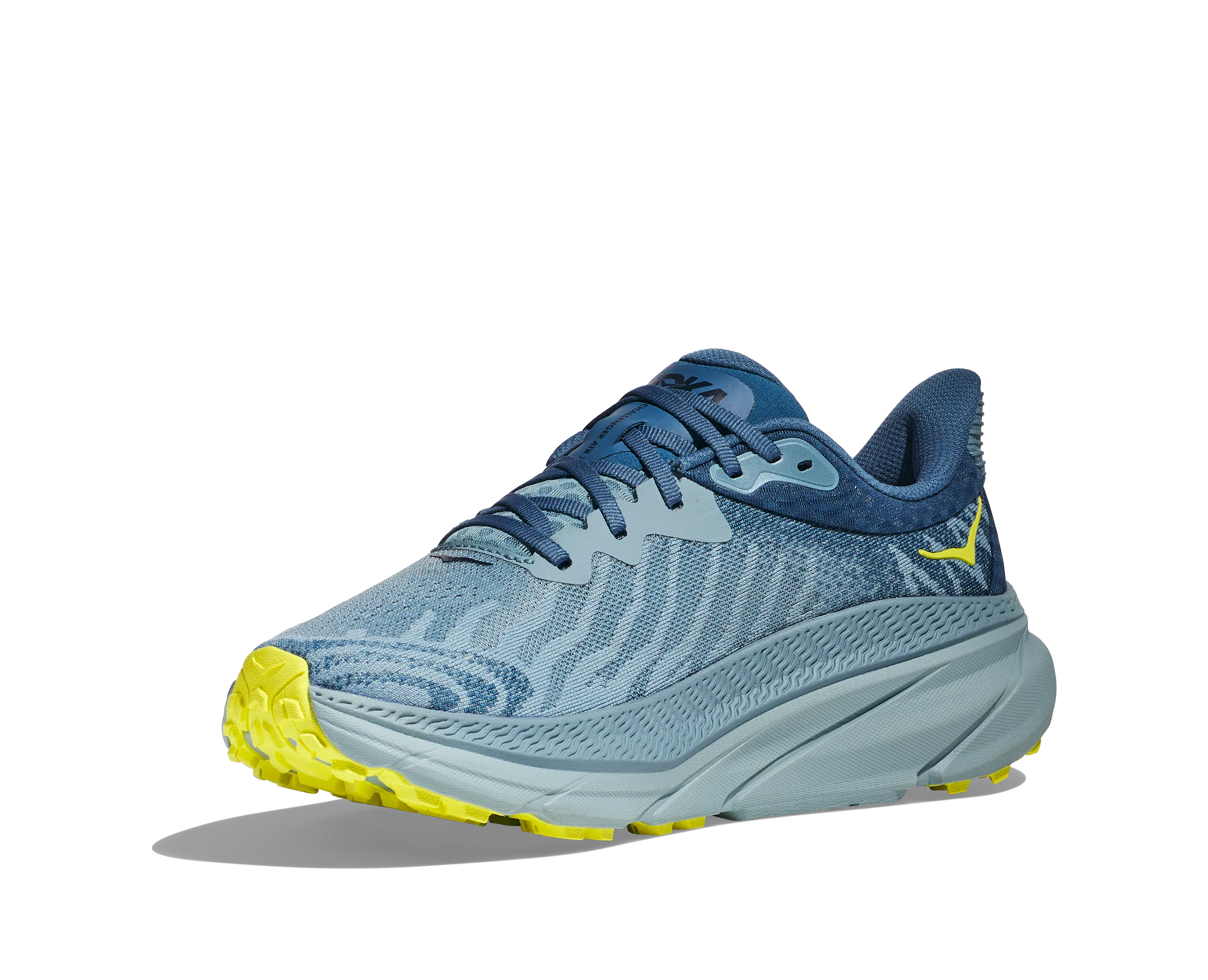 Men's Hoka Challenger 7 Color: Stone Blue / Evening Primrose