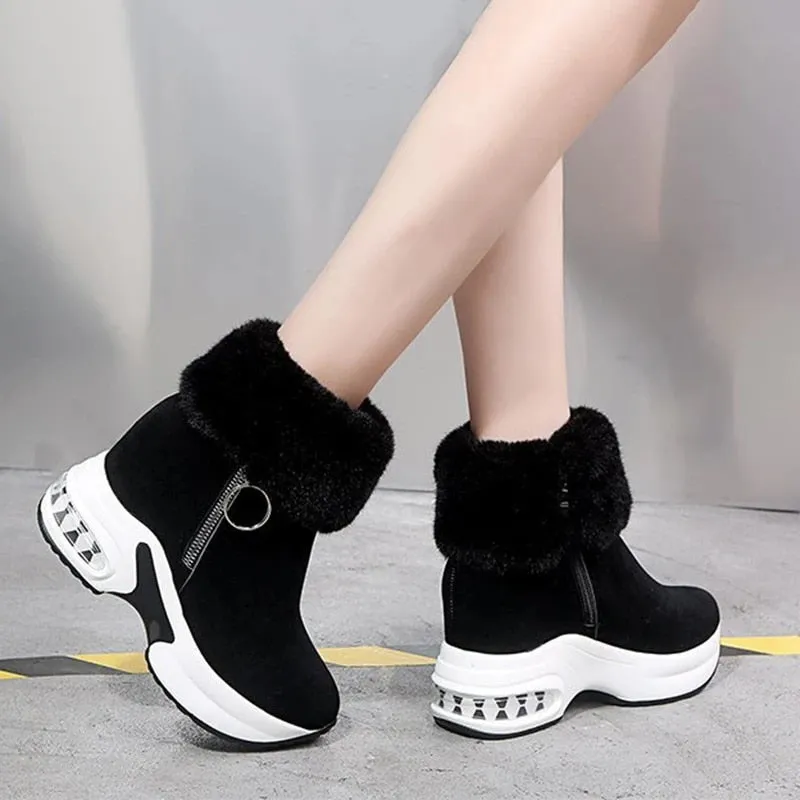 OCW Orthopedic Winter Snow Ankle Boots Warm Fur Arch Support Women Shoes