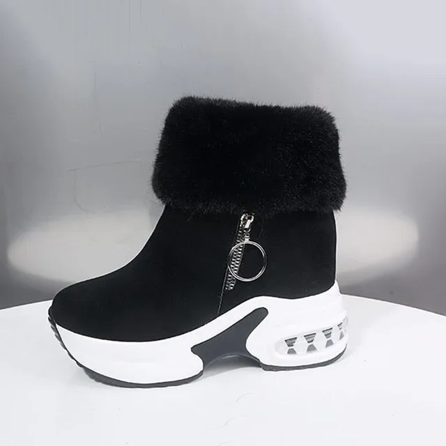 OCW Orthopedic Winter Snow Ankle Boots Warm Fur Arch Support Women Shoes