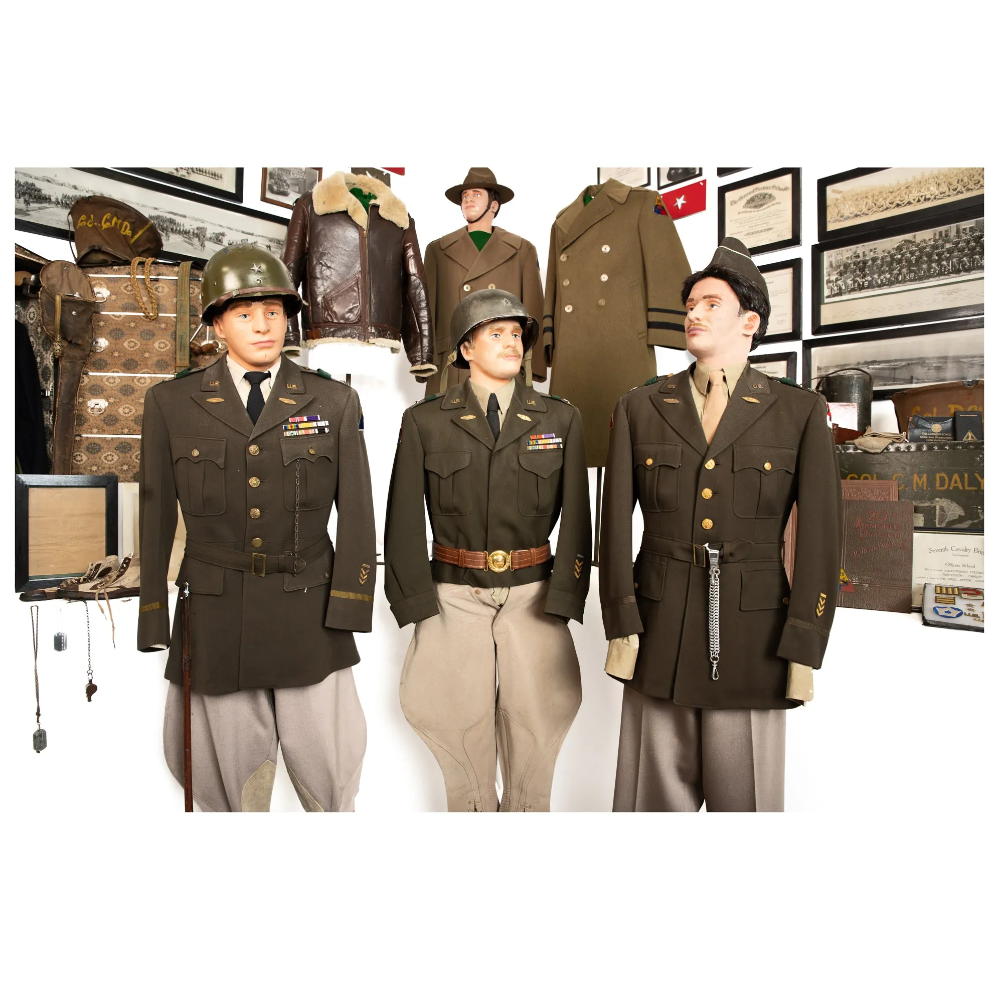 Original U.S. WWII Brigadier General Cornelius M Daly Uniform and Personal Effects Grouping - Formerly A.A.F. Tank Museum Collection