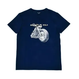 Polargear - BORN TO BE WILD - Graphic T-Shirt - Navy