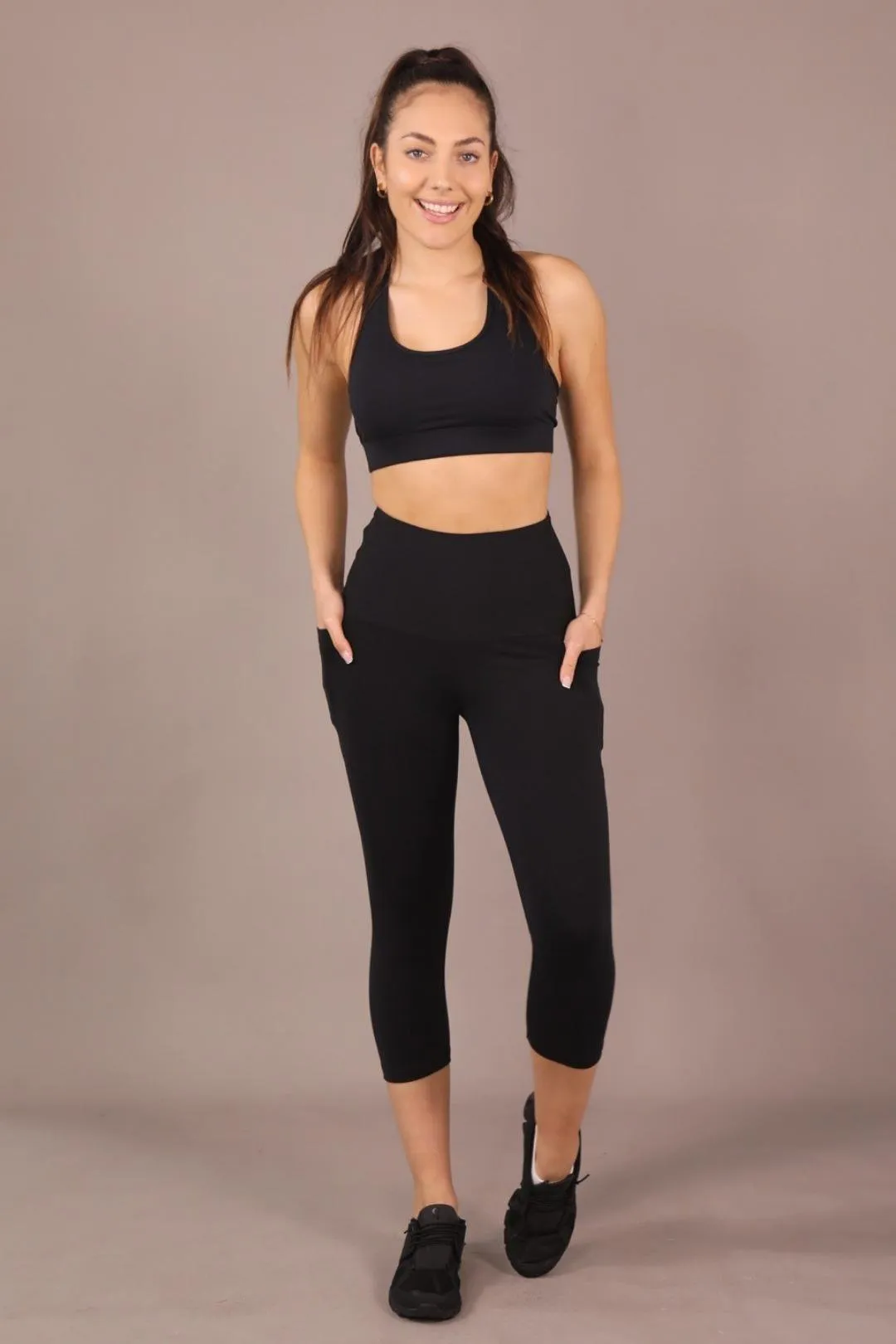 Racerback Sports Bra - Black