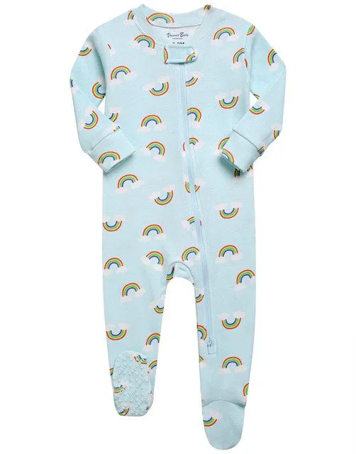 Sky Rainbow Baby Footie