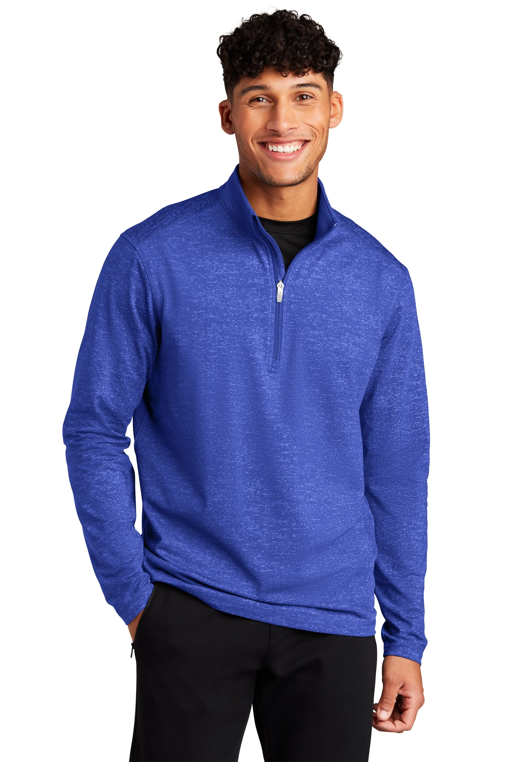 Sport-Tek ® Sport-Wick ® Stretch Reflective Heather 1/2-Zip Pullover. ST855