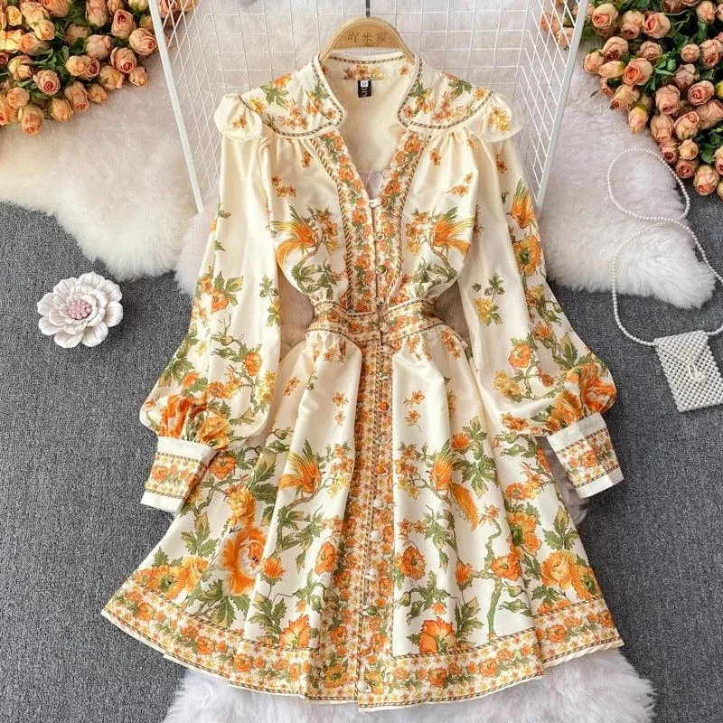 Sunshine Summer Vintage Dress in Yellow