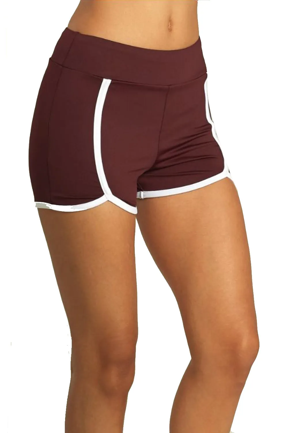 Womens Active Colorblock Stretchy Waistband Casual Lounge Shorts