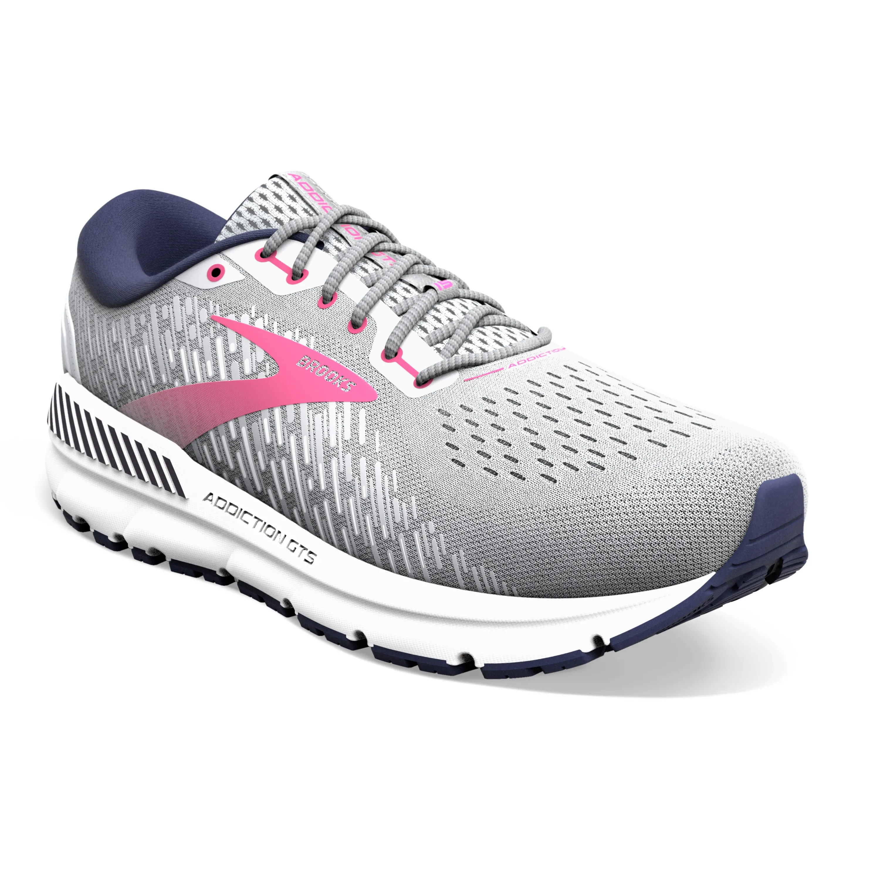 Women's Brooks Addiction GTS 15 Color: Oyster/Peacoat/Rose (EXTRA WIDE WIDTH)