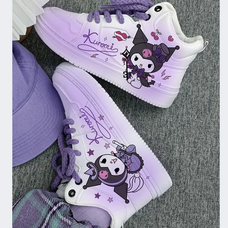 Womens Cute Kawaii Kulomi High-top Comfortable Sneakers