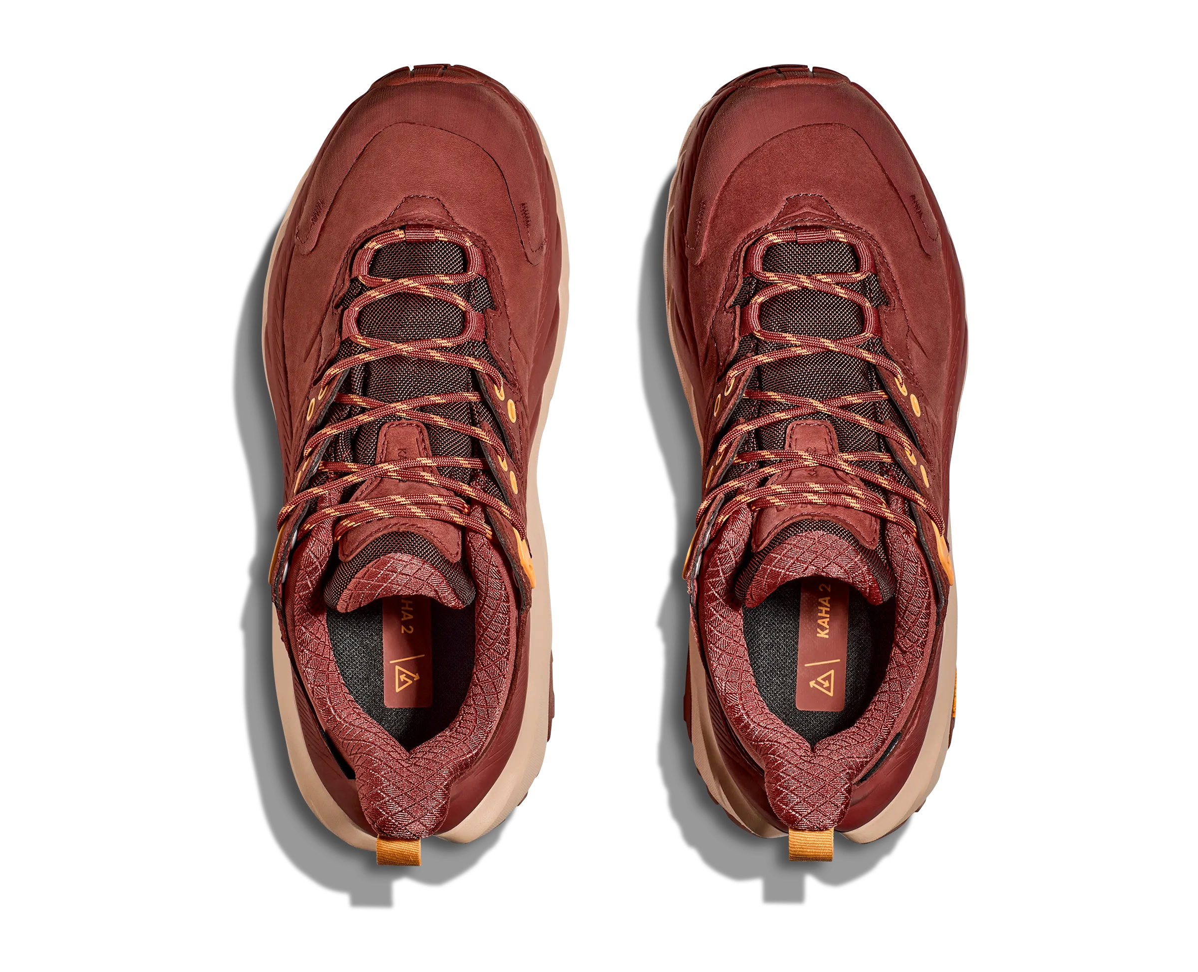 Women's Hoka Kaha 2 Low GTX Color: Hot Sauce / Shifting Sand